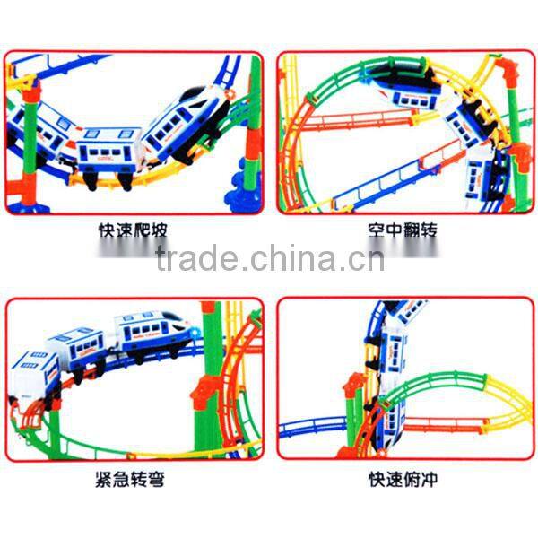 Intelligence early education high speed orbit toys, with train and light