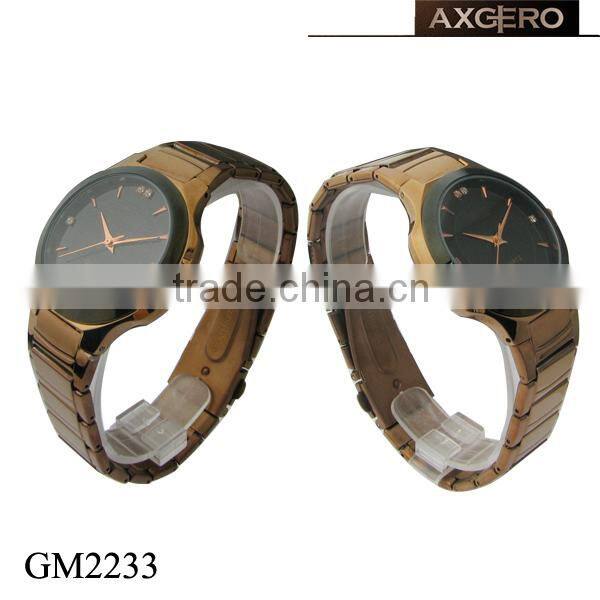 couples stainless steel innovation bracelet wristwatch