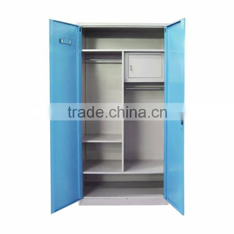 WLS Indian alimirah style metal double door wardrobe design