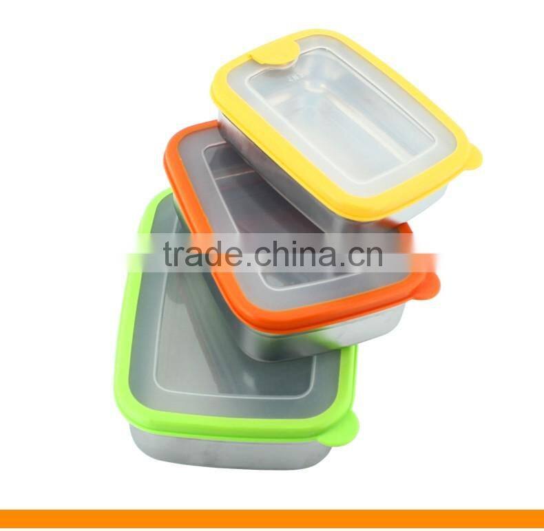 stainless steel food container storage set/ bulk lunch container bento box/ snack container