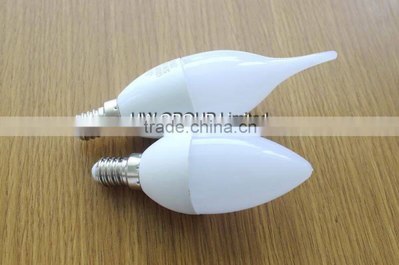 Hot selling candle 3 volt led light bulbs 4w led candle with UL CUL SAA offer 2835 SMD DC12V 3W 2800k 3000k warm white