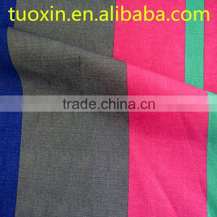 imitation linen striped bonded waterproof pongee fabric with milky film for rainwear