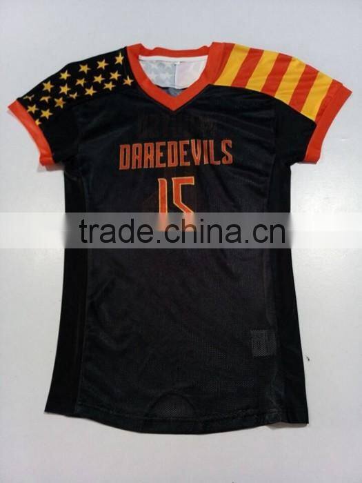 Sublimation customized youth blank american football jerseys, reversible football jerseys