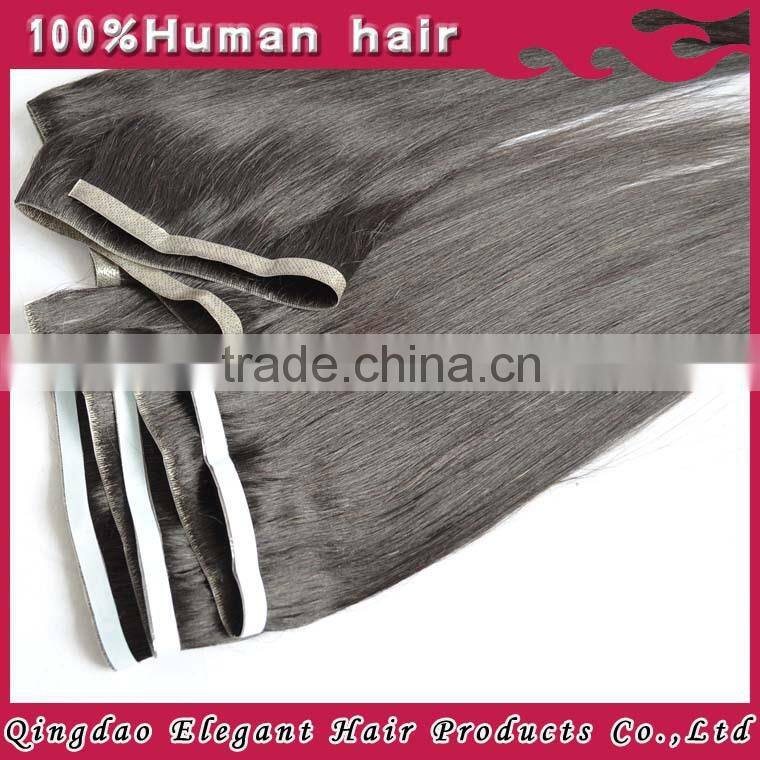 Hot selling 14-26inch soft brazilian remy human hair pu skin weft hair extensions
