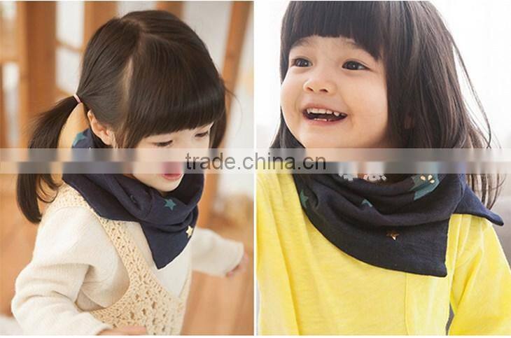 Fashion Cute Polka Dot Printed Kids Girls Cotton Knitted Circle Loop Infinity Scarf