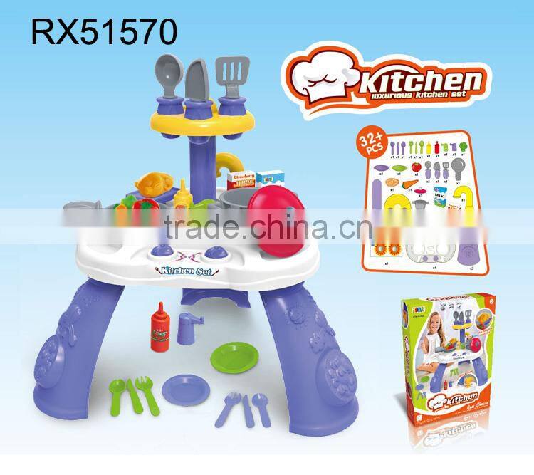 Education hight quality b/o big kitchen play set toy for kids