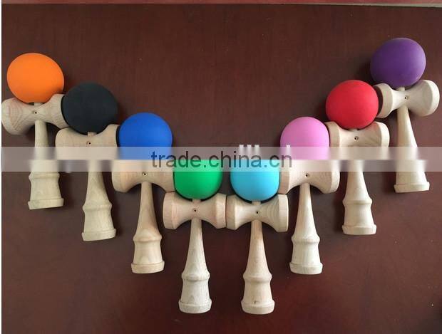 High quality wholesale wooden rubber paint kendama toy