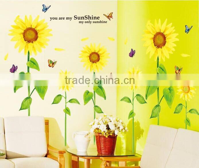 Butterfly Grass Flower Stickers Removable Diy Vinyl Quote Wall Sticker Poster Home decoration