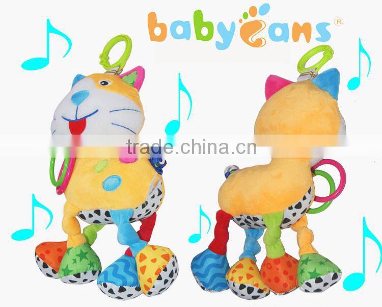 Babyfans China cat toys Wholesale Stuffed Plush Music Baby Toys