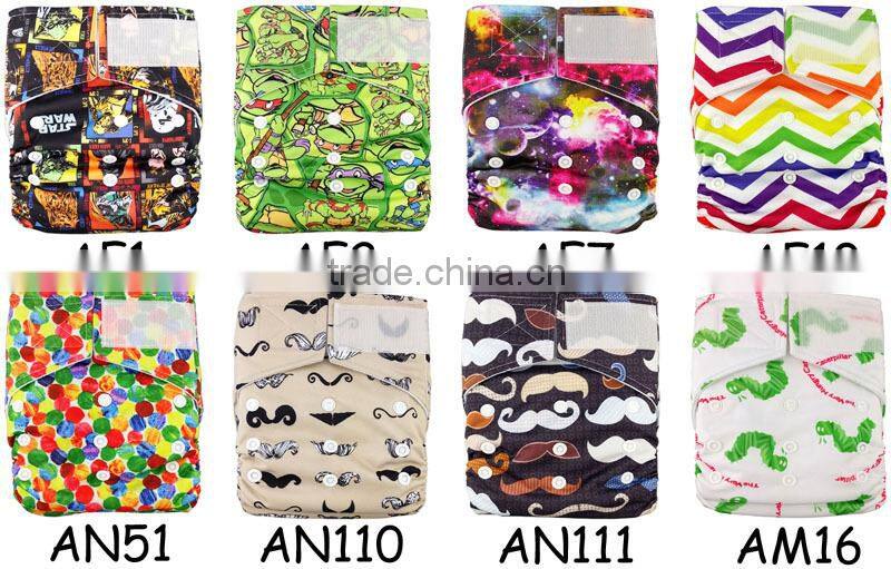 Made in China eco-friendly printed organic mom love baby diaper