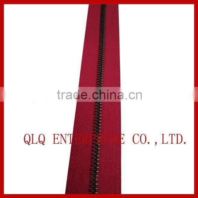 Long Chain 5# Metal Zipper with Colorful Teeth