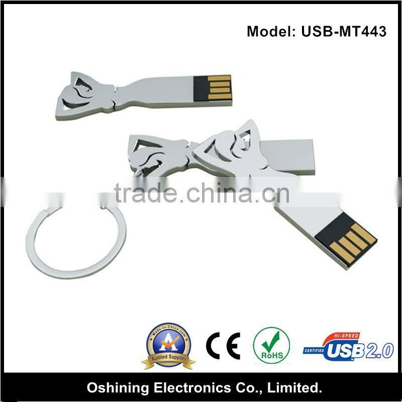 High Speed For Metal 8GB 16GB 32GB USB Flash Drive With Keyring (USB-MT443)