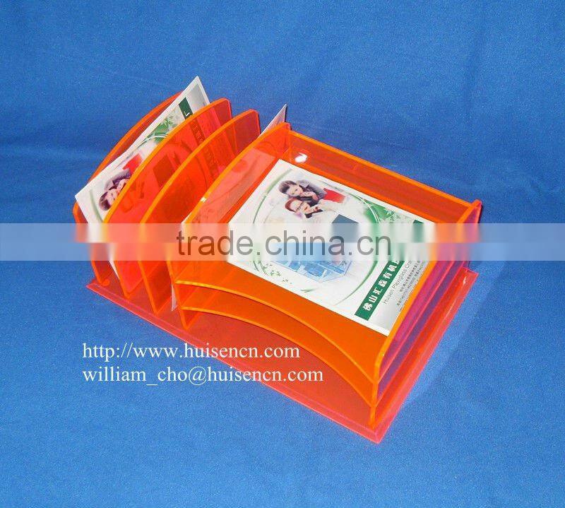 Clear acrylic file collator for office use