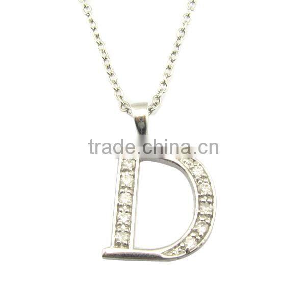 Hot Wholesale Silver Pendant Letter D Pendant
