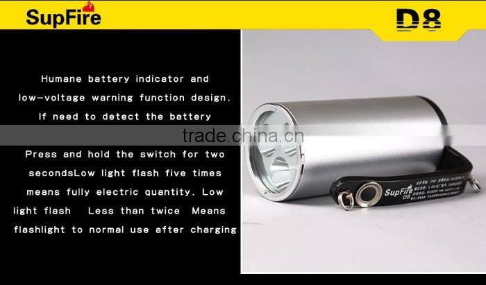 Supfire D8 Waterproof IP68 Explosion-Proof Torch Light