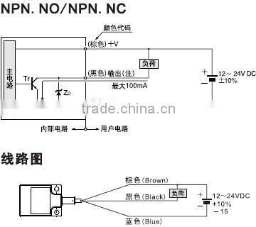 F3N 3L Square Proximity Sensors, Proximity switch
