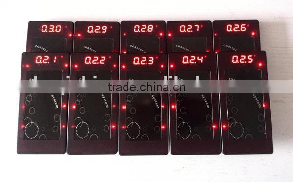 Guest Coaster Pager System for KFC fast food restaurant call customer to pick up order sound vibration flash