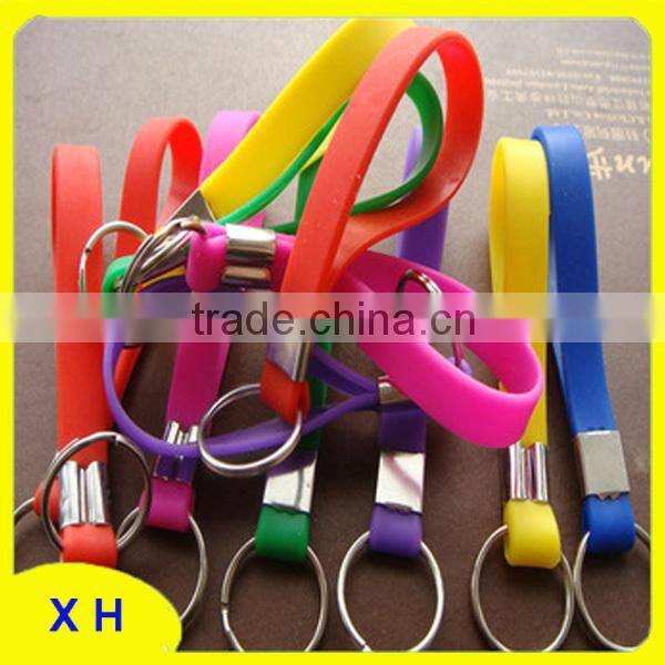 2014 Colorful Printed Silicone cheap Keychain
