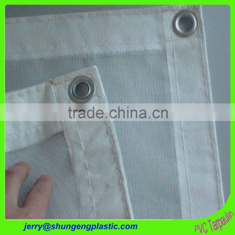 sound proof pvc coated fabric tarpaulin with welding edge and aluminium eyelet