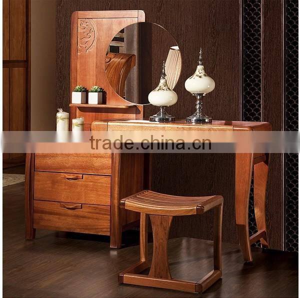 baroque bedroom / solid wood furniture bedroom / new design furniture / Antique wood bedroom set 3188