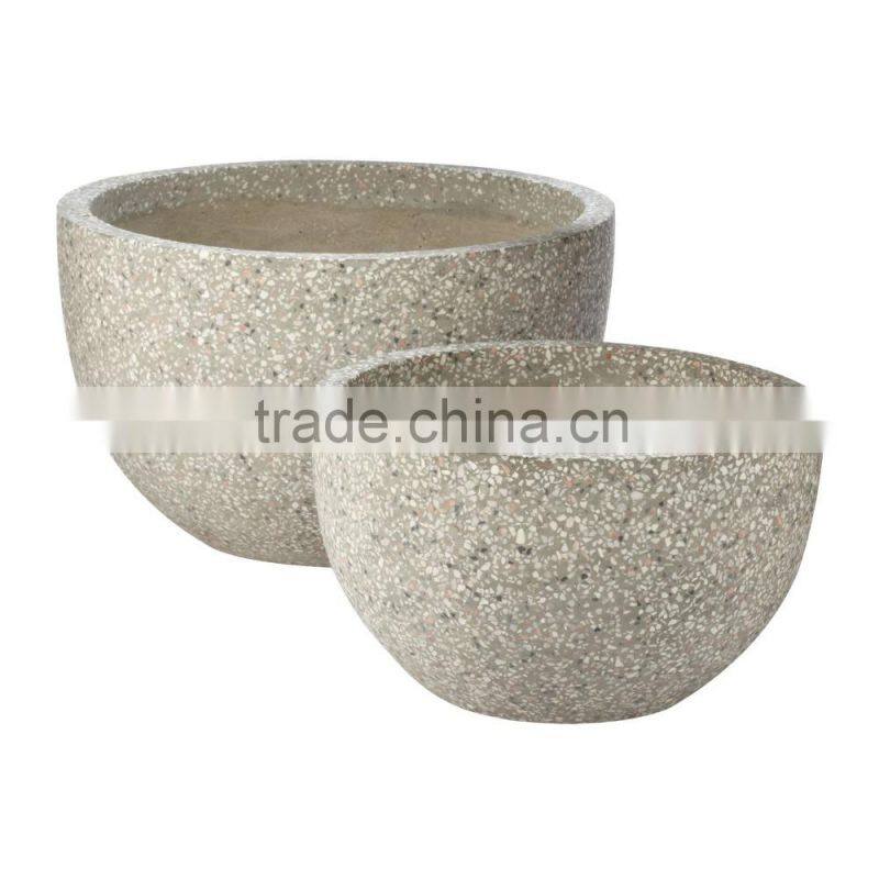 Fiber terrazzo pots - Handmade - Made in Vietnam
