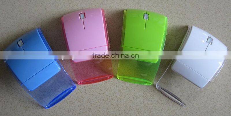 Wireless Transparent Folding Gaming Mouse 2.4Ghz