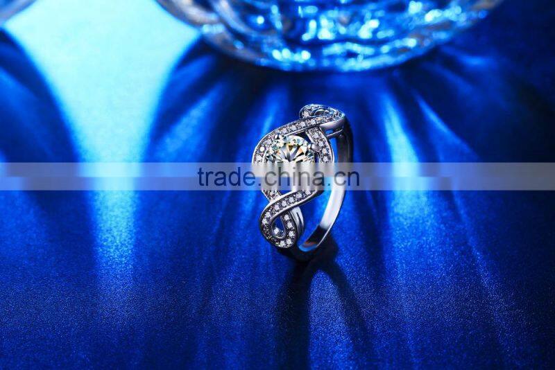 Wholesale Czech crystal stainless steel ring