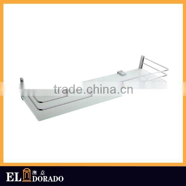 China Supplier Brass Heavy Duty Toilet Accessories Bathroom Shelf bathroom glass shelf 6B0162
