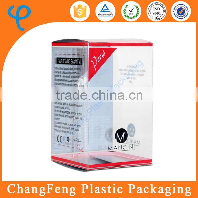 Offset Printing Custom Logo Clear Plastic Watch Box