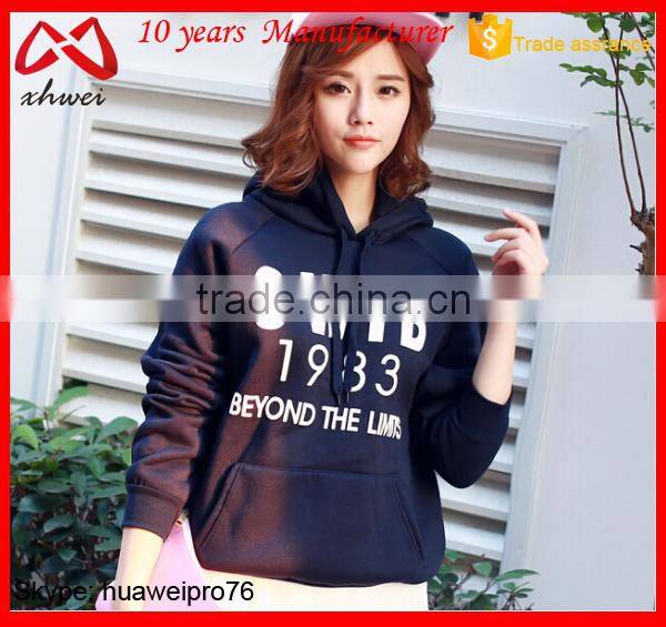 Factory Price Fleece Woman Hoodies 2015 Latest Ladies Top Designs