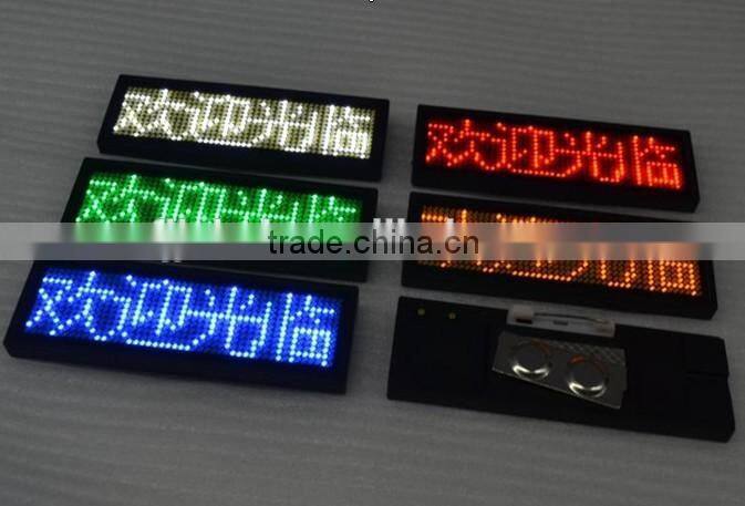 Programmable LED Badge, LED Sign Tag, LED Moving Badge