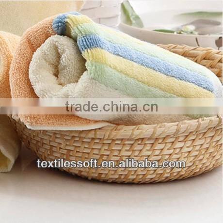 Pure cotton rainbow color strip towel face towel