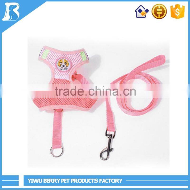 wholesale in China Breathable Soft Fabric dog leash harness