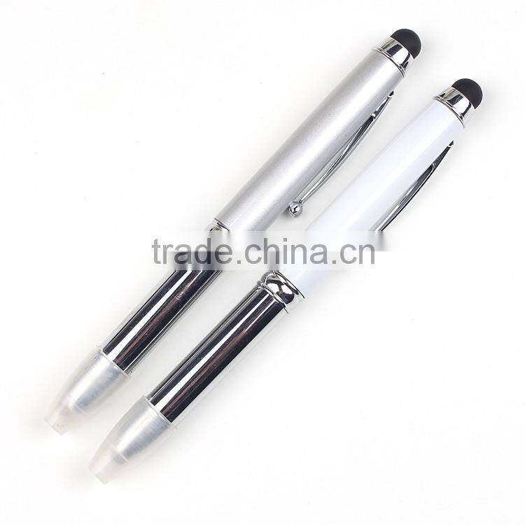 High quality metal led torch light pen customized logo ball pen with led light promotioal led light ballpoint pen