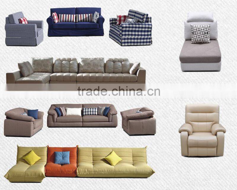 Top Quality modern cream color leisure style sectional sofa set for living room