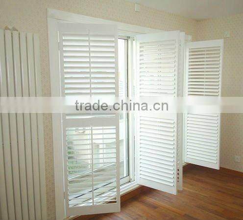 Elegant white PVC shutter door,swing open shutter door