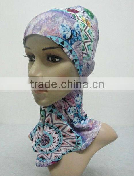 C042 new style print ninja inner underscarf,full underscarf to cover neck