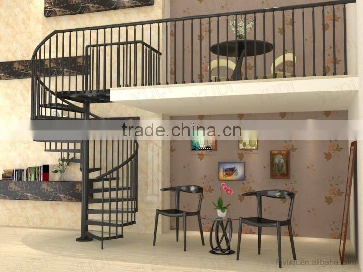 Australia Standard Black Color Aluminum Frame Indoor Glass Spiral Stair