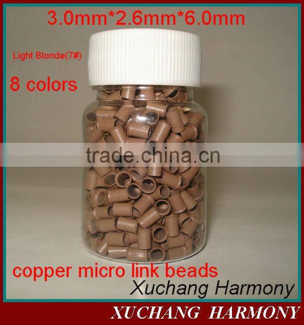 Top quality hair products micro ring with silicone, screw, copper and nano styles