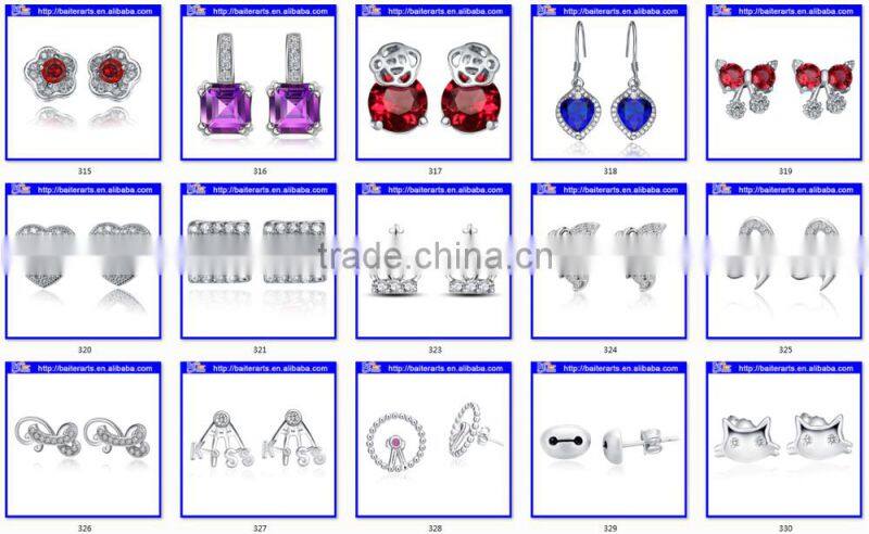 China Jewelry 925 Sterling Silver Freshwater Rice Shape Wedding Earrings Pearl