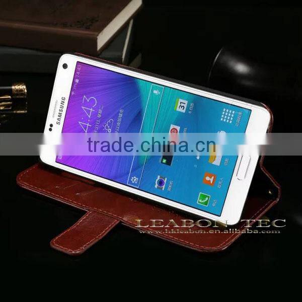good quality wallet flip leather case for samsung note 5, mobile phone case alibaba china