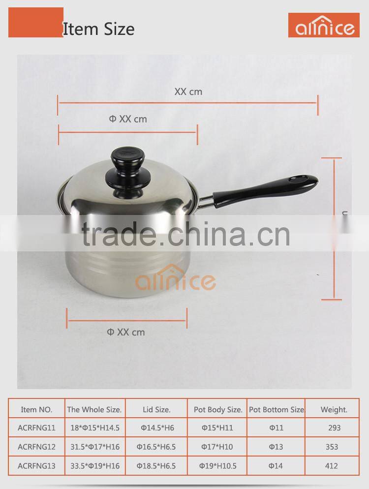 New 2016 design good quantity cooking pot with sliver line