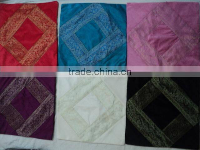 silk cushion covers with velvet work