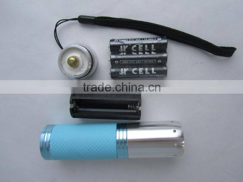 GS-9004 Aluminum 0.5W glow in the dark waterproof logo projection flashlight