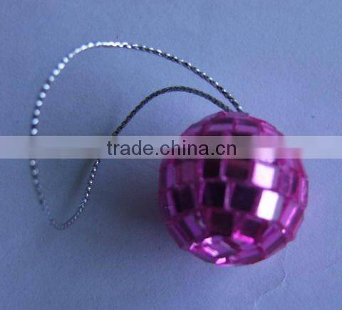 Plastic special disco ball keychain