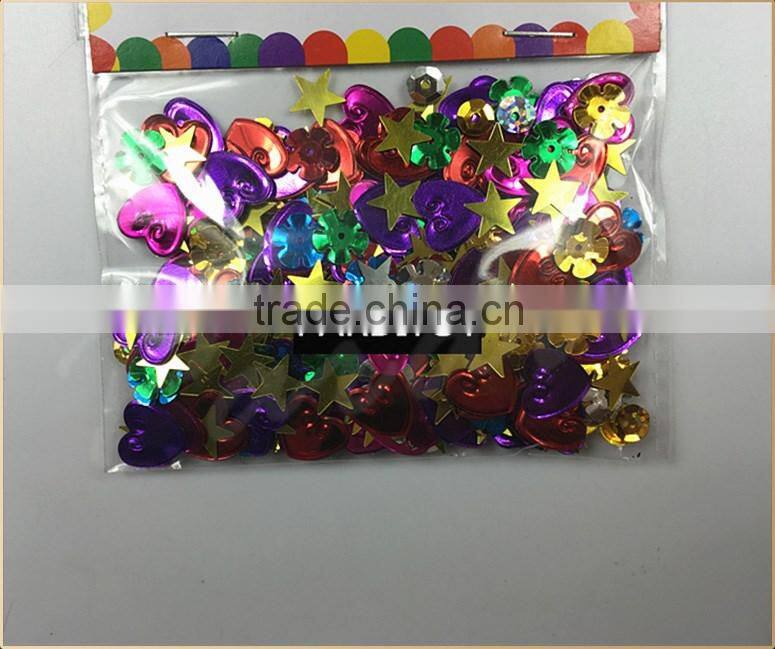 Craft metallic confetti custom confetti shape