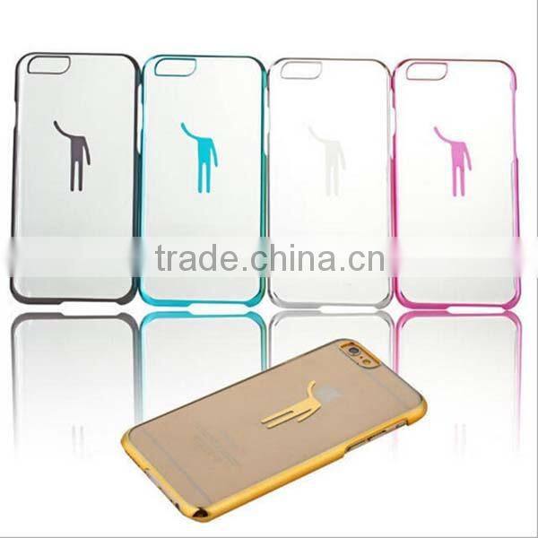 2014 new pc electroplating case for iphone 6 , laser etching case for iphone 6