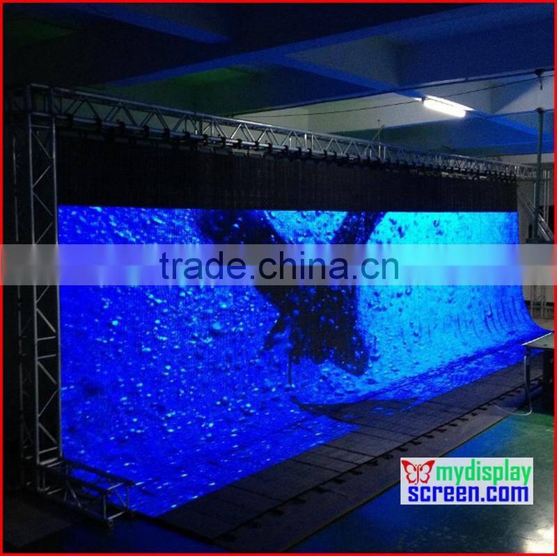 flexible led display, outdoor/Indoor soft curtain,9.375mm smd, ultra slim, high refresh