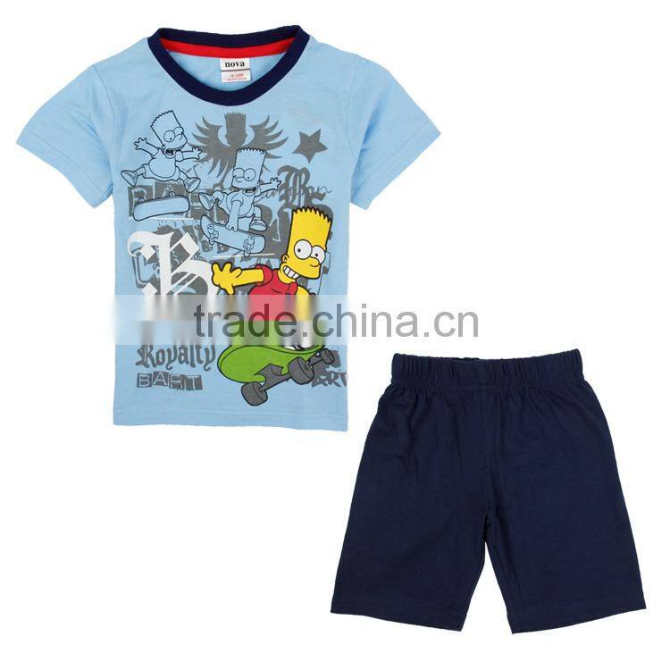 (CD4815) wholesale 18M-6Y casual children sets china factory kids t-shirt and short sets