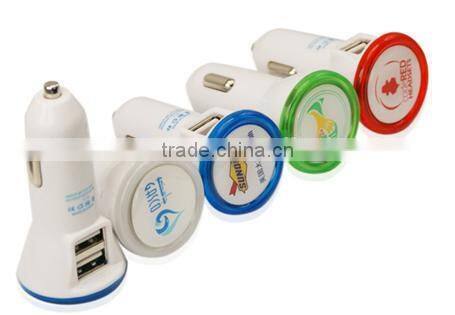 12V-24V 2.1A output usb car charger 2 port with CE ROHS FCC